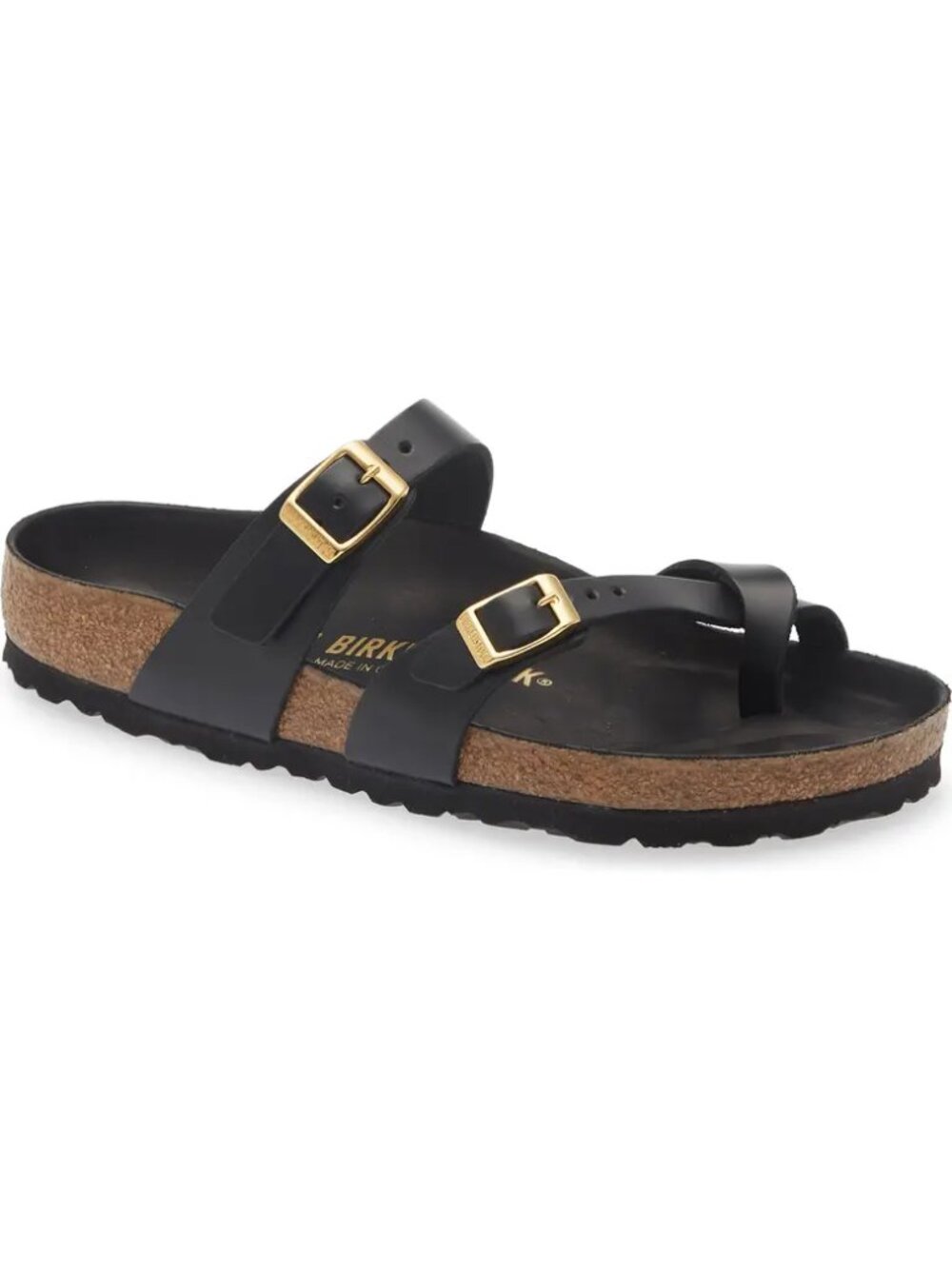 NEW Birkenstock MAYARI AMALFI BLACK Leather sandals 40 Womens 10 to 10.5